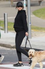 GEORGIA FOWLER Out with Her Dog in Sydney 07/19/2021