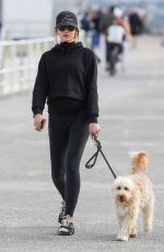 GEORGIA FOWLER Out with Her Dog in Sydney 07/19/2021
