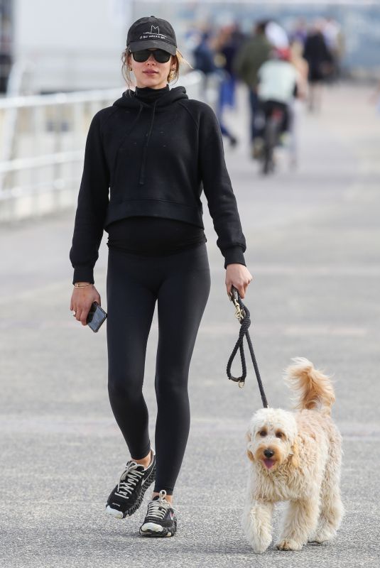 GEORGIA FOWLER Out with Her Dog in Sydney 07/19/2021