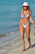 GEORGIA HARRISON in Bikini at a Beach in Miami 07/23/2021