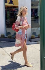 GIA SKOVA in Denim Shorts Shopping on Abbot Kinney in Los Angeles 07/10/2021