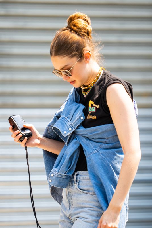 GIGI HADID at a Photoshoot in Brooklyn 07/27/2021