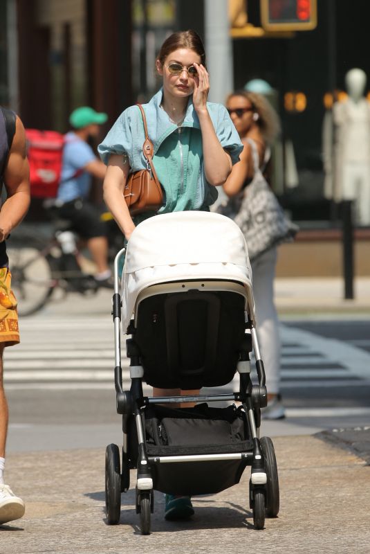 GIGI HADID Out with Her Daughter Khai in New York 07/16/2021