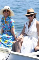 GINA GERSHON and TRUDIE STYLER at a Boat in Ischia 07/22/2021