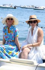 GINA GERSHON and TRUDIE STYLER at a Boat in Ischia 07/22/2021