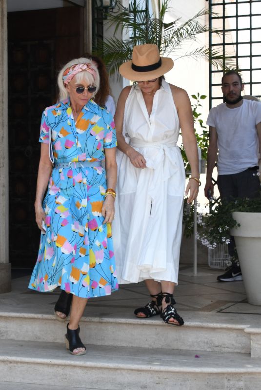 GINA GERSHON and TRUDIE STYLER at a Boat in Ischia 07/22/2021