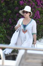 GINA GERSHON at Hotel Regina in Ischia 07/20/2021
