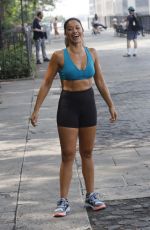 GINA RODRIGUEZ on the Set of a Untitled Movie in New York 07/27/2021