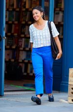 GINA RODRIGUEZ on the Set of Players in New York 07/28/2021