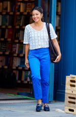 GINA RODRIGUEZ on the Set of Players in New York 07/28/2021