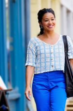 GINA RODRIGUEZ on the Set of Players in New York 07/28/2021