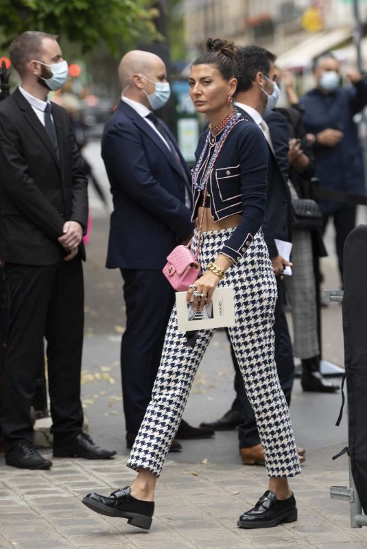 GIOVANNA BATTAGLIA ENGELBERT Arrives at Chanel Haute Couture Show at Paris Fashion Week 07/06/2021