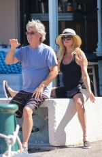 GOLDIE HAWN and Kurt Russell Out in Saint Tropez 07/05/2021
