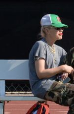 GWEN STEFANI Watched Their Sons Football Game in Los Angeles 07/25/2021