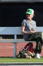 GWEN STEFANI Watched Their Sons Football Game in Los Angeles 07/25/2021