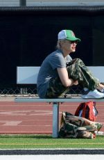 GWEN STEFANI Watched Their Sons Football Game in Los Angeles 07/25/2021
