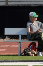 GWEN STEFANI Watched Their Sons Football Game in Los Angeles 07/25/2021