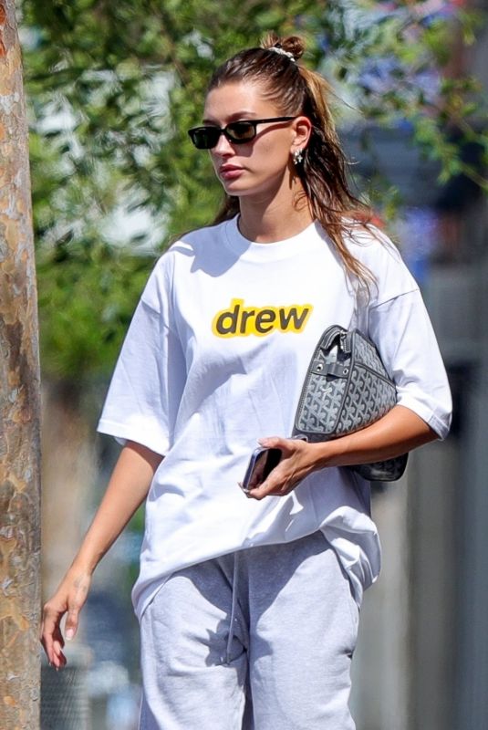 HAILEY BIEBER Leaves Voda Spa in West Hollywood 07/25/2021