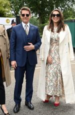 HAYLEY ATWELL, POM KLEMENTIEF and Tom Cruise at Wimbledon Championships in London 07/10/2021