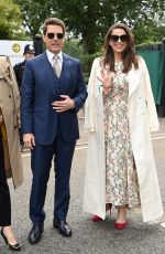 HAYLEY ATWELL, POM KLEMENTIEF and Tom Cruise at Wimbledon Championships in London 07/10/2021