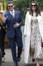 HAYLEY ATWELL, POM KLEMENTIEF and Tom Cruise at Wimbledon Championships in London 07/10/2021