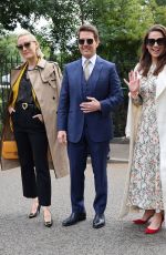 HAYLEY ATWELL, POM KLEMENTIEF and Tom Cruise at Wimbledon Championships in London 07/10/2021