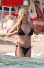 HEATHER GRAHAM in Bikini on the Beach in Cagliari 07/25/2021