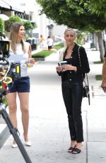 HEATHER RAE YOUNG and MAYA VANDER on the Set of Selling Sunset in West Hollywood 07/08/2021