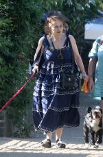 HELENA BONHAM CARTER Out with Her Dogs in London 07/18/2021