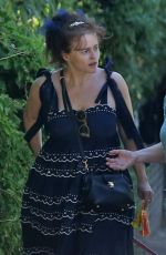 HELENA BONHAM CARTER Out with Her Dogs in London 07/18/2021