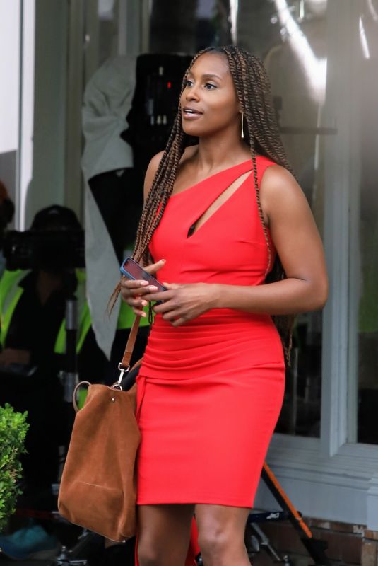 ISSA RAE on the Set of a TV Production in West Hollywood 07/13/2021