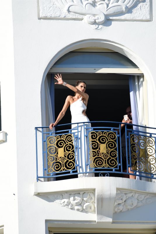 IZABEL GOULART at a Photoshoot at Hotel Martinez Balcony in Cannes 07/10/2021