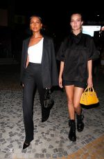 JASMINE TOOKES and JOSPEHINE SKRIVER Leaves Conor McGregor vs Dustin Poirier Fight in Las Vegas 07/10/2021