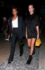 JASMINE TOOKES and JOSPEHINE SKRIVER Leaves Conor McGregor vs Dustin Poirier Fight in Las Vegas 07/10/2021