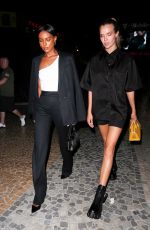 JASMINE TOOKES and JOSPEHINE SKRIVER Leaves Conor McGregor vs Dustin Poirier Fight in Las Vegas 07/10/2021