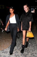 JASMINE TOOKES and JOSPEHINE SKRIVER Leaves Conor McGregor vs Dustin Poirier Fight in Las Vegas 07/10/2021