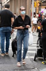 JENNA LYONS Out with Her Dog in New York 07/23/2021