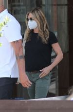 JENNIFER ANISTON Leaves Skincare Clinic in Beverly Hills 07/09/2021