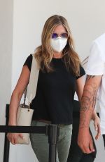 JENNIFER ANISTON Leaves Skincare Clinic in Beverly Hills 07/09/2021