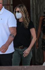 JENNIFER ANISTON Leaves Skincare Clinic in Beverly Hills 07/09/2021