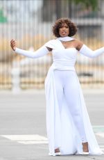 JENNIFER HUDSON on the Set of a Music Video in Los Angeles 07/24/2021