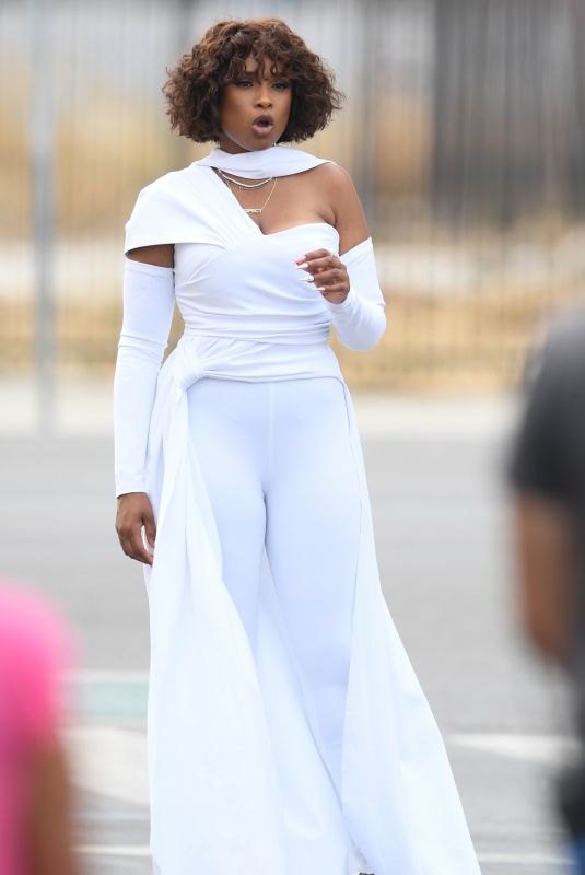 JENNIFER HUDSON on the Set of a Music Video in Los Angeles 07/24/2021