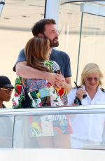 JENNIFER LOPEZ and Ben Affleck Kissing at a Yacht in South of France 07/24/2021