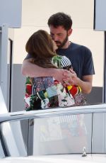 JENNIFER LOPEZ and Ben Affleck Kissing at a Yacht in South of France 07/24/2021