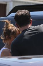 JENNIFER LOPEZ and Ben Affleck Out to Lunch with Their Kids in Brentwood 07/09/2021
