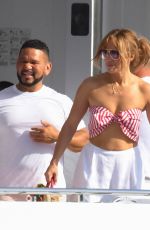 JENNIFER LOPEZ at a Yacht in Amalfi and Sorrento Coast 07/28/2021