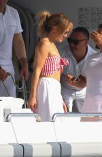 JENNIFER LOPEZ at a Yacht in Amalfi and Sorrento Coast 07/28/2021