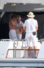 JENNIFER LOPEZ at a Yacht in Amalfi and Sorrento Coast 07/28/2021