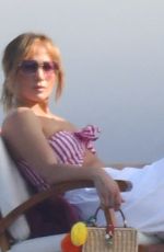 JENNIFER LOPEZ at a Yacht in Amalfi and Sorrento Coast 07/28/2021