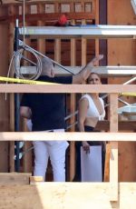 JENNIFER LOPEZ Checking Construction Site in Holmby Hills 07/17/2021